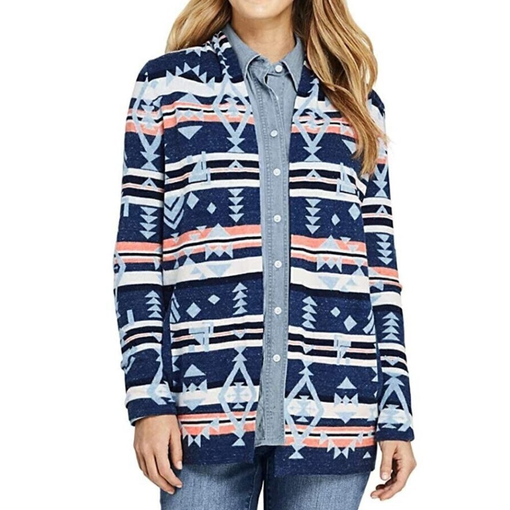 Lands' End Open Cardigan Lightweight Cozy Academia Preppy Grandma Core S